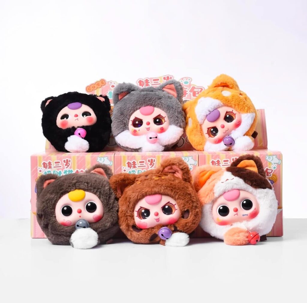  Thú bông Baby Three Lucky Cat 