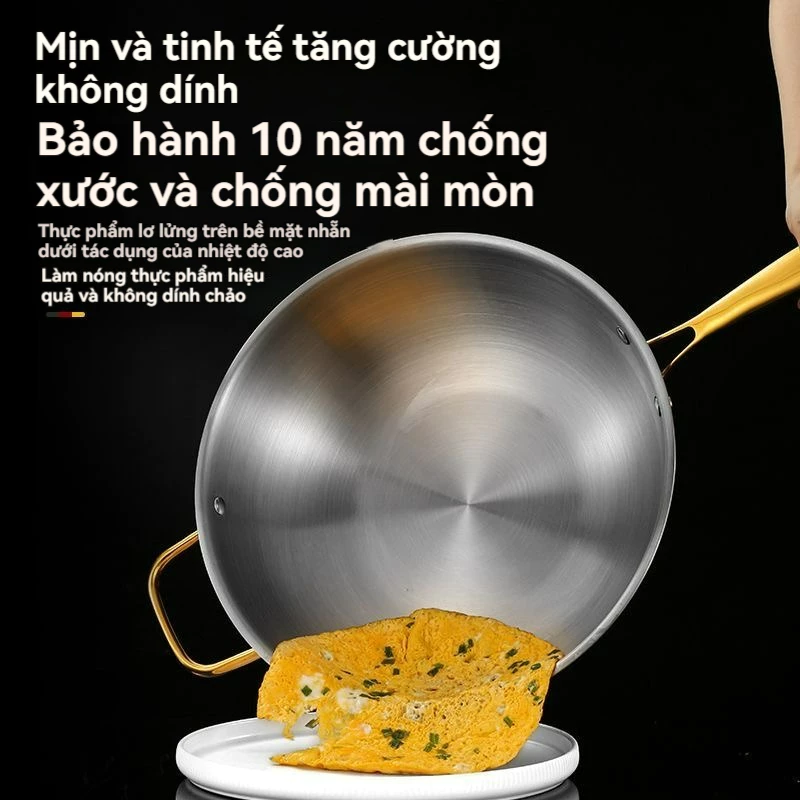 Chảo xào inox 304 34cm