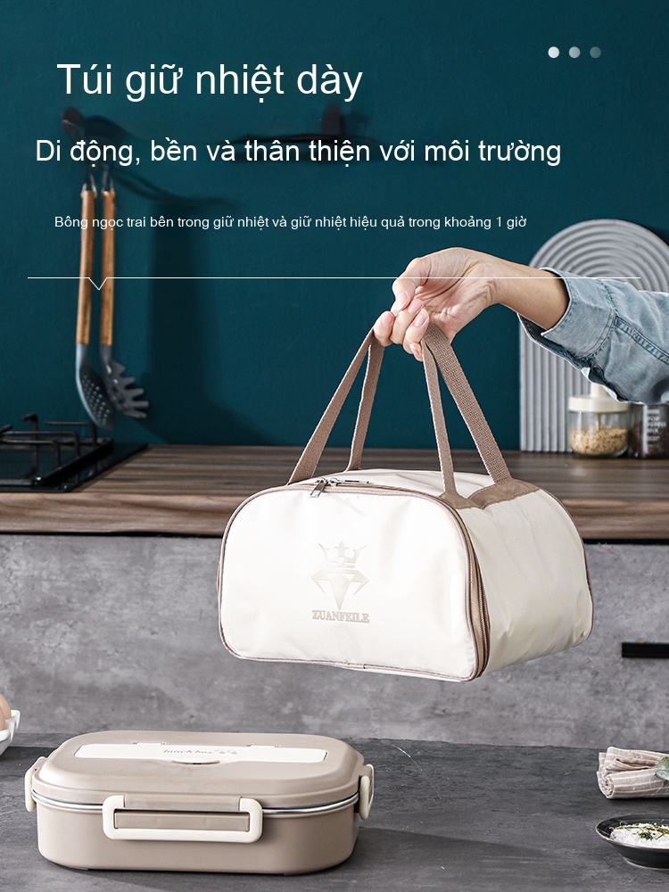 Hộp cơm đa năng 5 ngăn (1.5L) +Bát súp+Bộ dụng cụ&