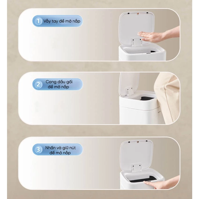 Thùng Rác ECOCO Cảm Ứng Thông Minh 12L Tiện Lợi