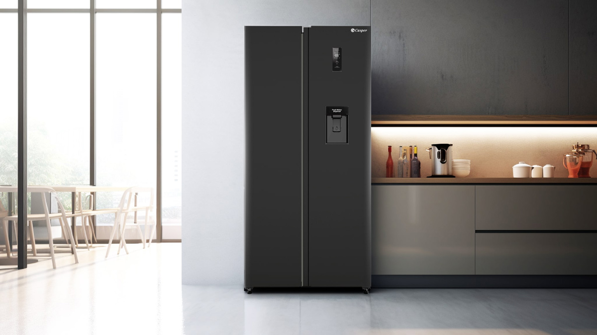 Tủ lạnh side by side CASPER Inverter 458lít RS-460PBW màu đen