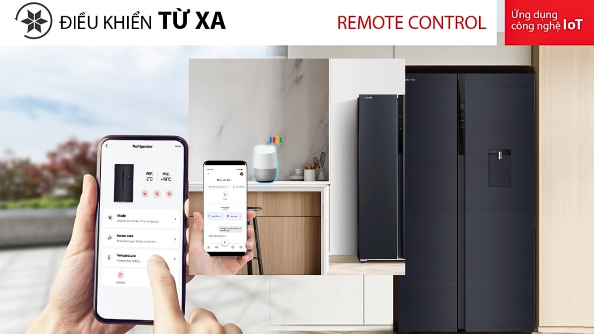 Tủ lạnh Toshiba Inverter 596 lít Side By Side GR-RS775WI-PMV(06)-MG