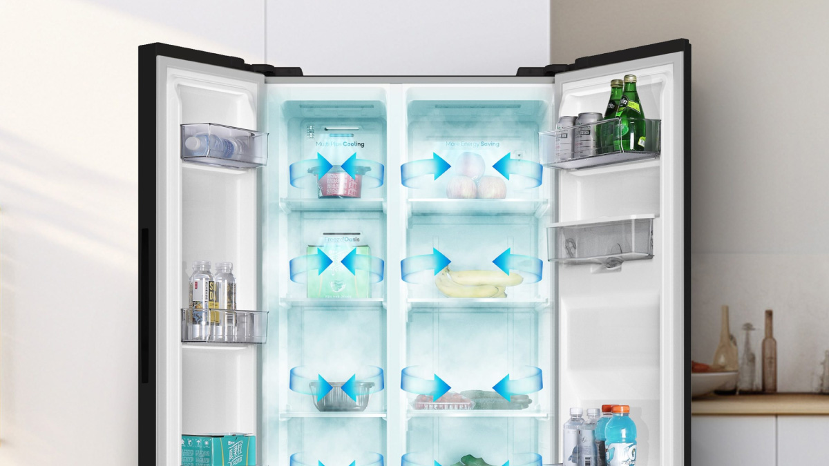 Tủ lạnh side by side CASPER Inverter 458lít RS-460PBW màu đen