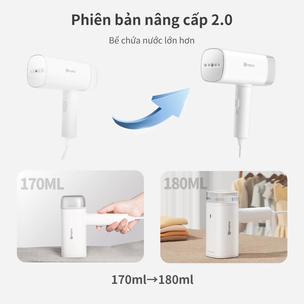 SimplusVN Bàn ủi hơi nước cầm tay Simplus GTJH020, Công